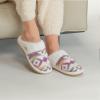 imageCC MultiOption Colorful SlipOn Slippers With Faux Fur Lining IndoorOutdoor House For WomenKnitted Aztec Ombre  Rose Mix