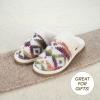 imageCC MultiOption Colorful SlipOn Slippers With Faux Fur Lining IndoorOutdoor House For WomenKnitted Aztec Ombre  Rose Mix