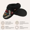 imageCC MultiOption Colorful SlipOn Slippers With Faux Fur Lining IndoorOutdoor House For WomenKnitted Aztec Pattern  Black