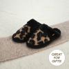 imageCC MultiOption Colorful SlipOn Slippers With Faux Fur Lining IndoorOutdoor House For WomenKnitted Leopard  Latte