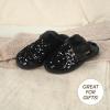 imageCC MultiOption Colorful SlipOn Slippers With Faux Fur Lining IndoorOutdoor House For WomenSequin  Black