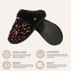 imageCC MultiOption Colorful SlipOn Slippers With Faux Fur Lining IndoorOutdoor House For WomenSequin  RedBlack