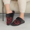 imageCC MultiOption Colorful SlipOn Slippers With Faux Fur Lining IndoorOutdoor House For WomenSequin  RedBlack