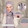 imageCC Multicolored Soft Winter Warm Sherpa Knit Pocket Extra Long Shawl ScarfLt Gray