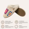 imageCC Pattern Knitted SlipOn Slippers With Faux Fur Lining IndoorOutdoor House For WomenCrochet Beige