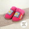 imageCC Pattern Knitted SlipOn Slippers With Faux Fur Lining IndoorOutdoor House For WomenCrochet Fuchsia