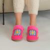 imageCC Pattern Knitted SlipOn Slippers With Faux Fur Lining IndoorOutdoor House For WomenCrochet Fuchsia