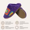 imageCC Pattern Knitted SlipOn Slippers With Faux Fur Lining IndoorOutdoor House For WomenCrochet Purple