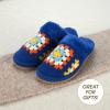 imageCC Pattern Knitted SlipOn Slippers With Faux Fur Lining IndoorOutdoor House For WomenCrochet Royal