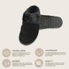 imageCC Pattern Knitted SlipOn Slippers With Faux Fur Lining IndoorOutdoor House For WomenRib Black