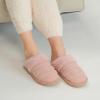 imageCC Pattern Knitted SlipOn Slippers With Faux Fur Lining IndoorOutdoor House For WomenRib Rose