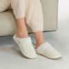imageCC Pattern Knitted SlipOn Slippers With Faux Fur Lining IndoorOutdoor House For WomenWaffle Ivory
