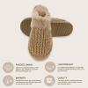 imageCC Pattern Knitted SlipOn Slippers With Faux Fur Lining IndoorOutdoor House For WomenWaffle Mocha