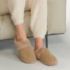 imageCC Pattern Knitted SlipOn Slippers With Faux Fur Lining IndoorOutdoor House For WomenWaffle Mocha