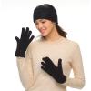 imageCC Plush Terry Chenille Gloves For Women  Fuzzy Stretchable Soft Warm Cold weather Winter GlovesBlack