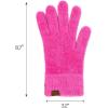 imageCC Plush Terry Chenille Gloves For Women  Fuzzy Stretchable Soft Warm Cold weather Winter GlovesHot Pink