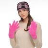 imageCC Plush Terry Chenille Gloves For Women  Fuzzy Stretchable Soft Warm Cold weather Winter GlovesHot Pink