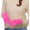imageCC Plush Terry Chenille Gloves For Women  Fuzzy Stretchable Soft Warm Cold weather Winter GlovesHot Pink