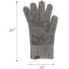 imageCC Plush Terry Chenille Gloves For Women  Fuzzy Stretchable Soft Warm Cold weather Winter GlovesLt Mel Grey