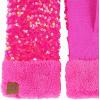 imageCC Sequin Mittens For Women  Stretchable Soft Warm Cold weather Winter GlovesHot Pink
