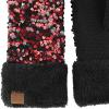 imageCC Sequin Mittens For Women  Stretchable Soft Warm Cold weather Winter GlovesRed  Black