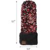 imageCC Sequin Mittens For Women  Stretchable Soft Warm Cold weather Winter GlovesRed  Black