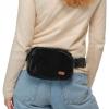 imageCC Sherpa Fanny Pack For Women Unisex  Fuzzy Daily Waist Crossbody Belt bag With Adjustable Strap TealFuzzyBlack