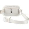 imageCC Sherpa Fanny Pack For Women Unisex  Fuzzy Daily Waist Crossbody Belt bag With Adjustable Strap TealFuzzyIvory
