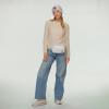 imageCC Sherpa Fanny Pack For Women Unisex  Fuzzy Daily Waist Crossbody Belt bag With Adjustable Strap TealFuzzyIvory
