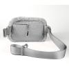 imageCC Sherpa Fanny Pack For Women Unisex  Fuzzy Daily Waist Crossbody Belt bag With Adjustable Strap TealFuzzyLt Grey