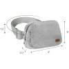imageCC Sherpa Fanny Pack For Women Unisex  Fuzzy Daily Waist Crossbody Belt bag With Adjustable Strap TealFuzzyLt Grey