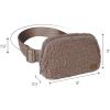 imageCC Sherpa Fanny Pack For Women Unisex  Fuzzy Daily Waist Crossbody Belt bag With Adjustable Strap TealSherpaTaupe