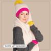 imageCC Sherpa Fleece Knit Beanie and Mittens Set Winter Accessories for Women Soft StretchyBeige