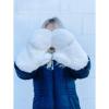 imageCC Soft Faux Fur Fuzzy Lined Flip Up Down Top Fingerless Mitten Gloves Solid Beige