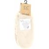 imageCC Soft Faux Fur Fuzzy Lined Flip Up Down Top Fingerless Mitten Gloves Solid Beige