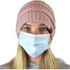 imageCC Soft Stretch Cable Knit Side Epoxy Button for Mask Beanie SkullyRose