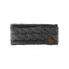 imageCC Soft Stretch Winter Warm Cable Knit Fuzzy Lined Ear Warmer Headband Dark Melange Gray