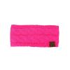 imageCC Soft Stretch Winter Warm Cable Knit Fuzzy Lined Ear Warmer Headband Neon Hot Pink