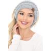 imageCC Soft Stretch Winter Warm Cable Knit Fuzzy Lined Ear Warmer Headband2 Tone Grey