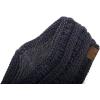imageCC Soft Stretch Winter Warm Cable Knit Fuzzy Lined Ear Warmer Headband2 Tone NavyGrey
