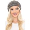 imageCC Soft Stretch Winter Warm Cable Knit Fuzzy Lined Ear Warmer Headband3 Tone Brown