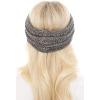 imageCC Soft Stretch Winter Warm Cable Knit Fuzzy Lined Ear Warmer Headband3 Tone Brown
