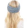 imageCC Soft Stretch Winter Warm Cable Knit Fuzzy Lined Ear Warmer Headband3 Tone Denim