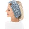 imageCC Soft Stretch Winter Warm Cable Knit Fuzzy Lined Ear Warmer Headband3 Tone Denim