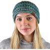 imageCC Soft Stretch Winter Warm Cable Knit Fuzzy Lined Ear Warmer Headband3 Tone Teal