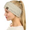 imageCC Soft Stretch Winter Warm Cable Knit Fuzzy Lined Ear Warmer HeadbandBeige