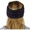 imageCC Soft Stretch Winter Warm Cable Knit Fuzzy Lined Ear Warmer HeadbandBlack Mix