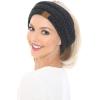 imageCC Soft Stretch Winter Warm Cable Knit Fuzzy Lined Ear Warmer HeadbandBlackCharcoal