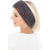 imageCC Soft Stretch Winter Warm Cable Knit Fuzzy Lined Ear Warmer HeadbandBlackMulti