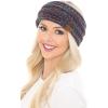 imageCC Soft Stretch Winter Warm Cable Knit Fuzzy Lined Ear Warmer HeadbandBlackMulti